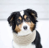 Oatmeal Infinity Dog Scarf