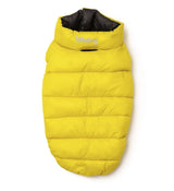 Yellow & Grey Pack N' Go Reversible Dog Puffer